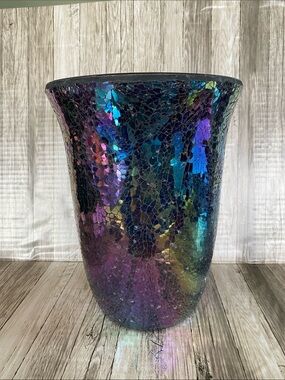 PARTY LITE MYSTIC GLIMMER HURRICANE GLASS